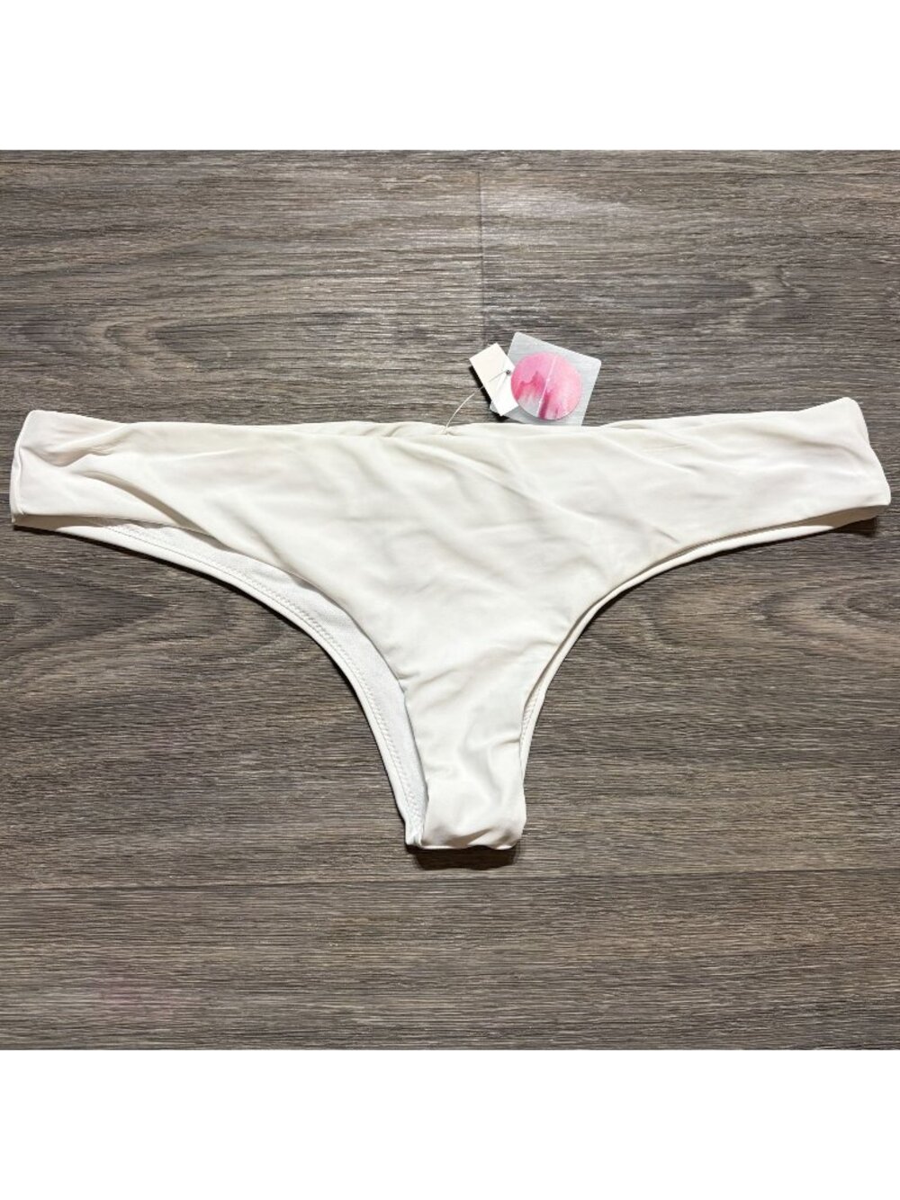 Raisins Swimwear Barbados Cheeky Bikini Bottoms White XL Ruching Hipster NEW